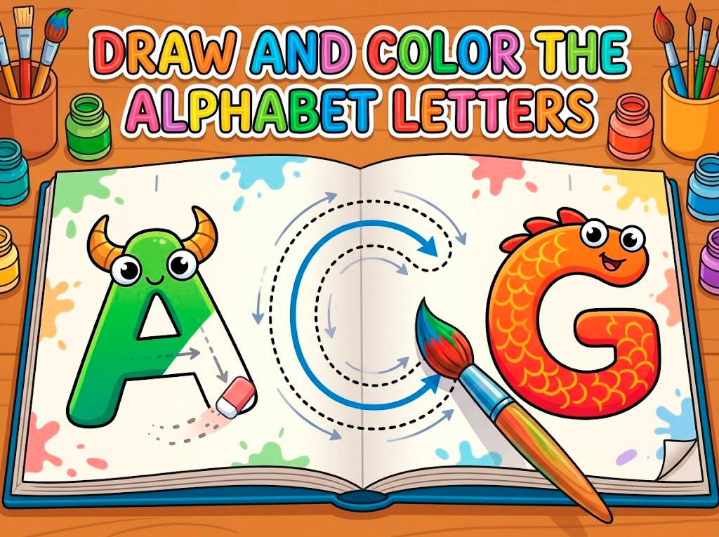 Draw and Color the Alphabet Letters — Play Free Online | iPlayer