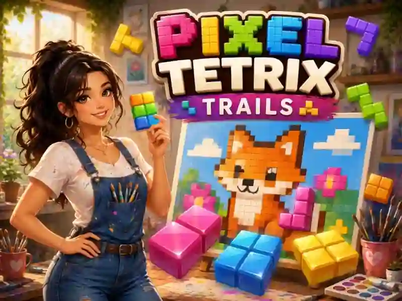 Permainan Pixel Tetrix Trails secara online