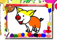 Xogo Pigs Coloring Book en liña