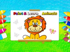 Leikur Paint and Learn Animals á netinu