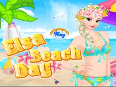 Elsa beach day — bezplatná online hra