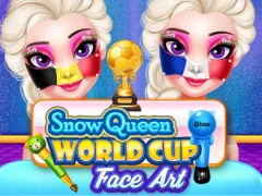 Cluiche Frozen Queen World Cup Face Art ar líne