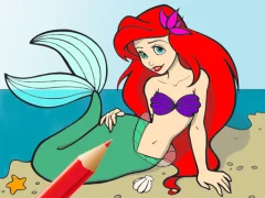 Spill Princess Mermaid Coloring Game online