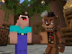 Lojë Noob vs 1000 Freddy's në internet