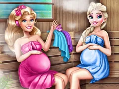 Cute Mommies Pregnant Sauna — bezplatná online hra