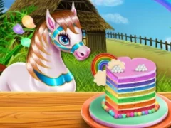 Laro Pony Cooking Rainbow Cake online