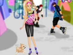 Barbie on roller skates — free online game
