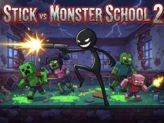 Stick vs Monster School 2 – kostenloses Online-Spiel