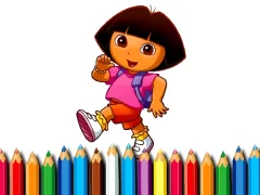 Spel Back To School Coloring Book Dora online