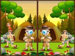 Spot 5 Differences Camping — free online game