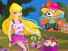 Cluiche Winx Stella and Puppy ar líne
