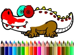 Spel Back To School: Aligator Coloring online