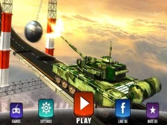 Impossible Army Tank Driving Simulator Tracks — free online game