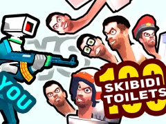 You vs 100 Skibidi Toilets — δωρεάν online παιχνίδι