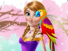 Permainan Ice Princess And Cute Parrot secara online