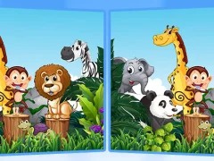 Cluiche Find Seven Differences - Animals ar líne