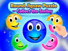 Round jigsaw Puzzle - Collect the Smiley — free online game
