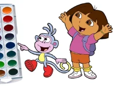 Spel Dora The Explorer Coloring Book online