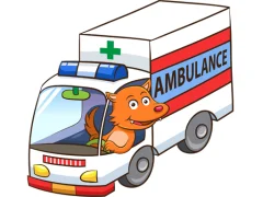 Cartoon Ambulance Puzzle — free online game