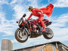 Real Motorbike Super Hero Stunt 3D — free online game