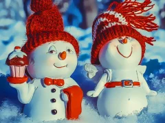 Snowman Couples — free online game