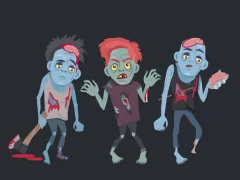Игра Zombies and Skeletons Coloring онлајн