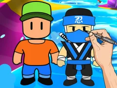 Игра Stumble Guys Coloring Book онлајн