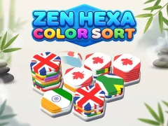 Гульня Zen Hexa Color Sort онлайн