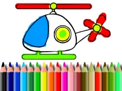 Spel Back To School Helicopter Coloring online