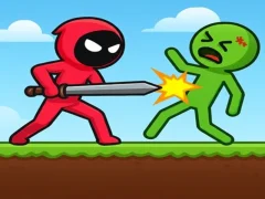 Red Stickman vs Monster School — free online game