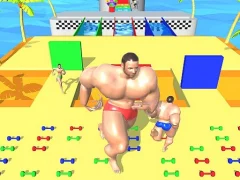 Cluiche Muscle Race 3D: Smash Running Game ar líne
