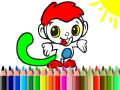 Back To School: Monkey Coloring — free online game