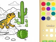 Desert Animals Coloring Book for Kids — безплатна онлайн игра