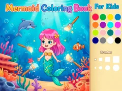 Spill Mermaid Coloring Book For Kids online
