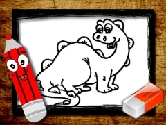 खेल Back To School: Dinosaur Coloring Book ऑनलाइन