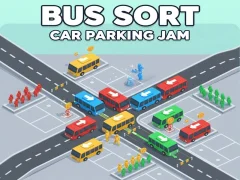 Cluiche Bus Sort Car Parking Jam ar líne