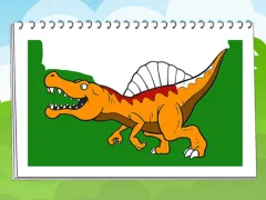 Coloring Book Dinosaurs — bezplatná online hra