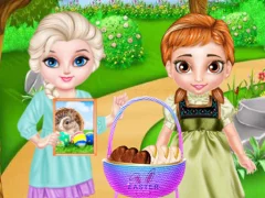 Cluiche Frozen Baby Happy Easter ar líne