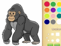 Spel Gorilla Coloring Book for Kids online