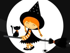 Cute Halloween Witches Jigsaw — free online game