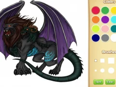 Spel Dragon Chimera Coloring Book online