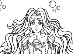 Spill Kawaii Mermaids Coloring Book online
