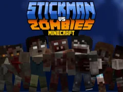 Trò chơi Stickman vs Zombies Minecraft trực tuyến