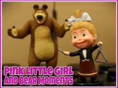 Pink Little Girl and Bear Moments — free online game