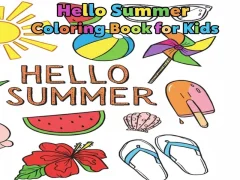 Spel Hello Summer Coloring Book for Kids online