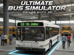 Cluiche Ultimate Bus Simulator Driver Duty 3D ar líne