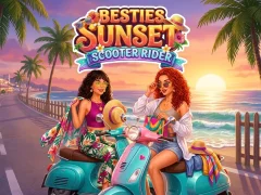 Игра Besties Sunset Scooter Rider онлайн
