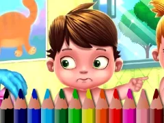 Spel Back To School: Baby Coloring Book online