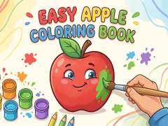 Easy Apple Coloring Book — لعبة مجانية اون لاين