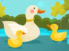 Mother Duck and Ducklings Jigsaw — free online game